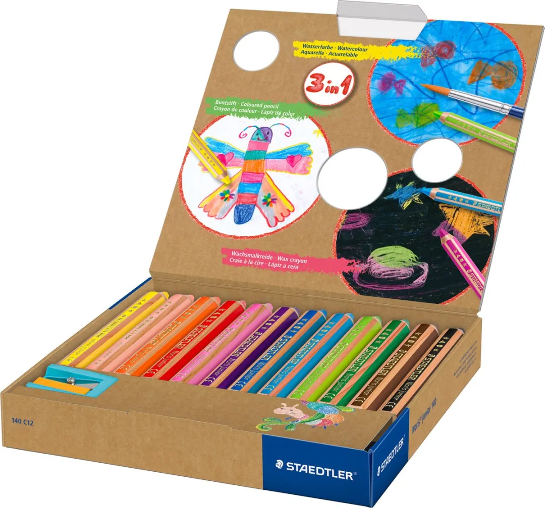 STAEDTLER Noris Junior 3-in-1 Potloodset - 12 Stuks