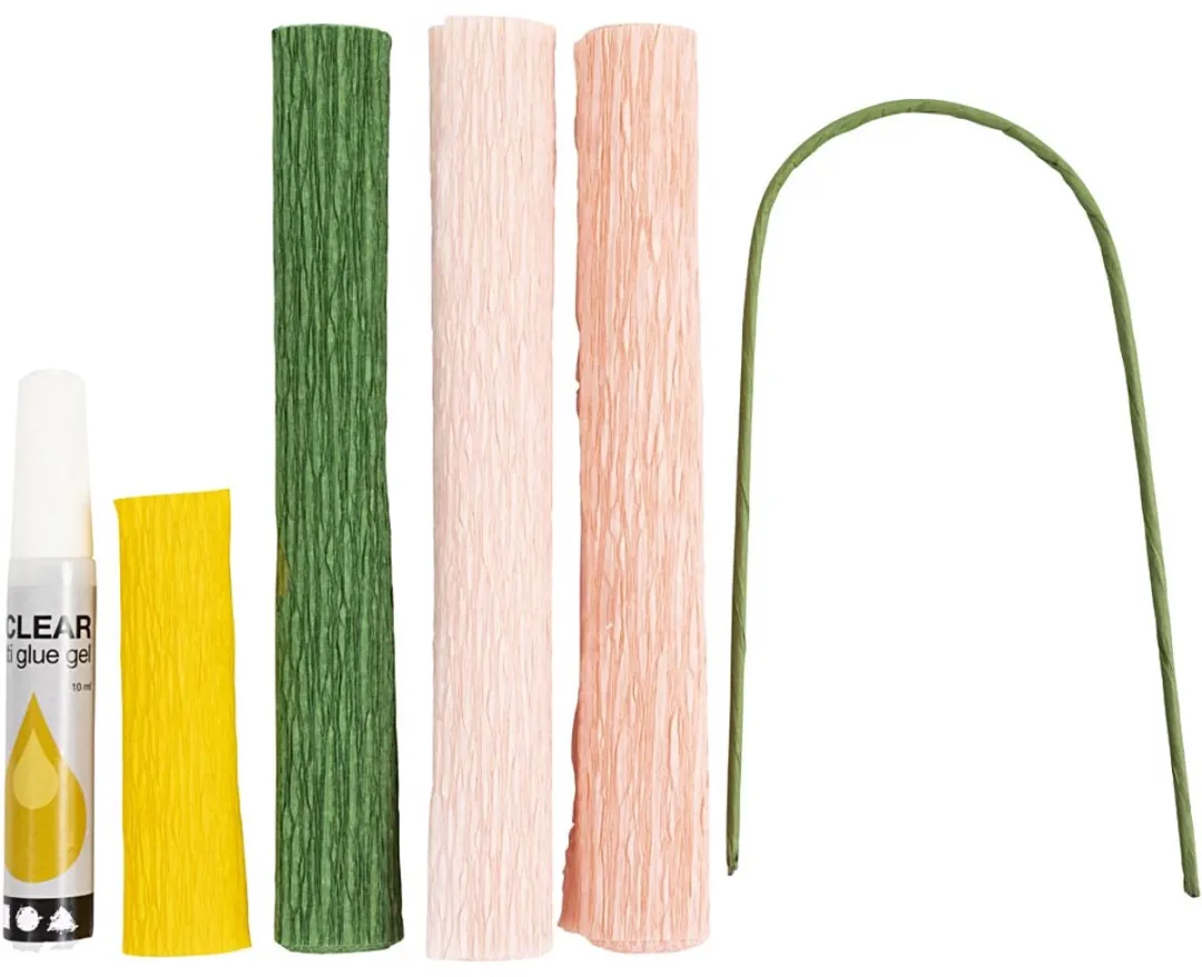 Creativ Company Crêpepapier Bloemen Pioenroos Multicolor A4