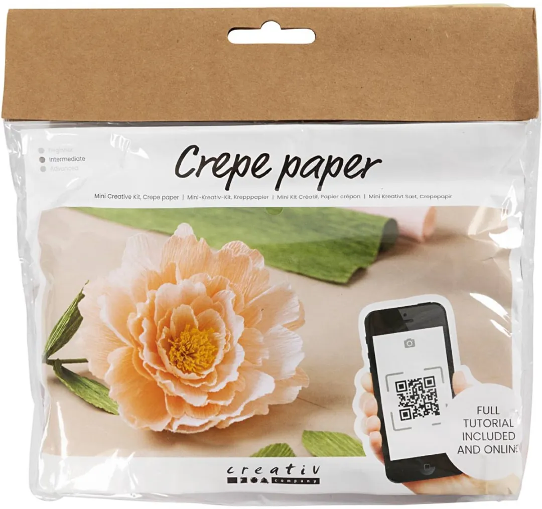 Creativ Company Crêpepapier Bloemen Pioenroos Multicolor A4