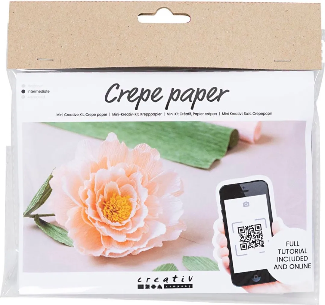 Creativ Company Crêpepapier Bloemen Pioenroos Multicolor A4