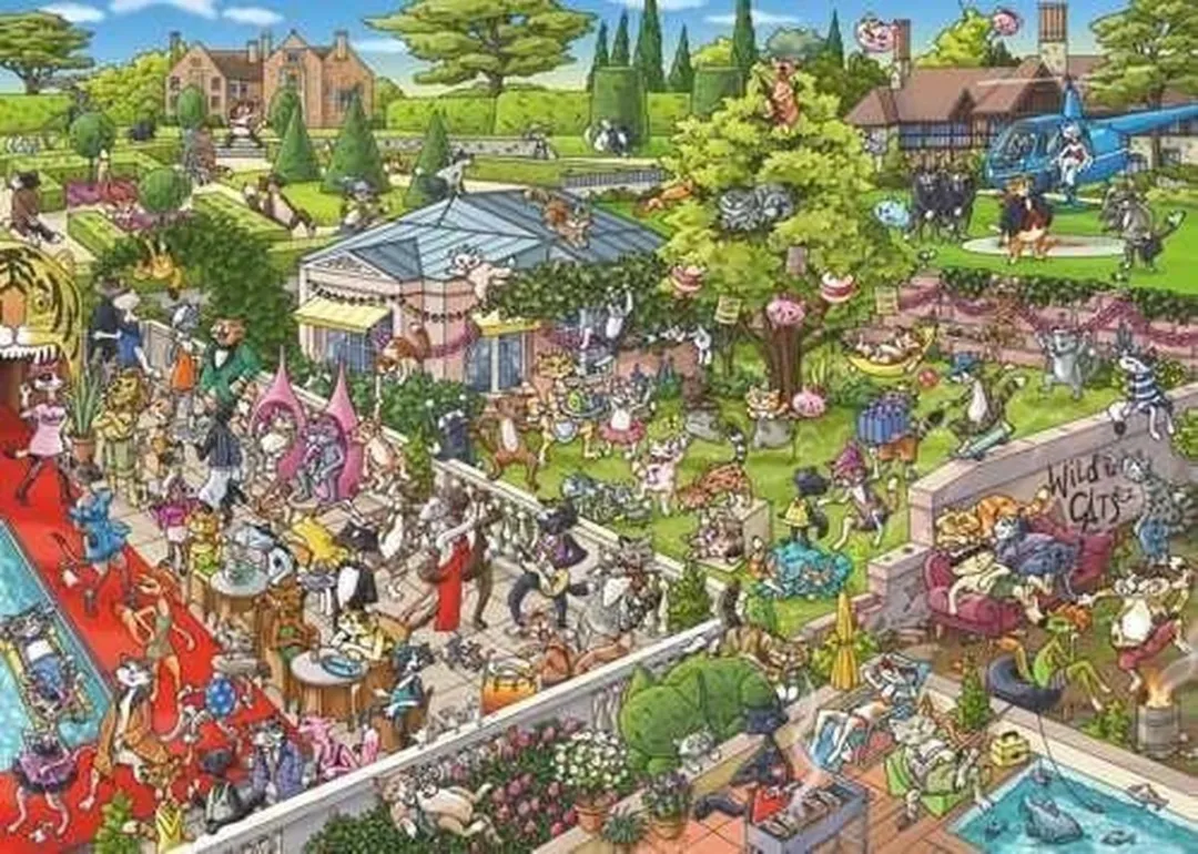 Heye Party Cats Puzzel 1000 Stukjes - Multicolor