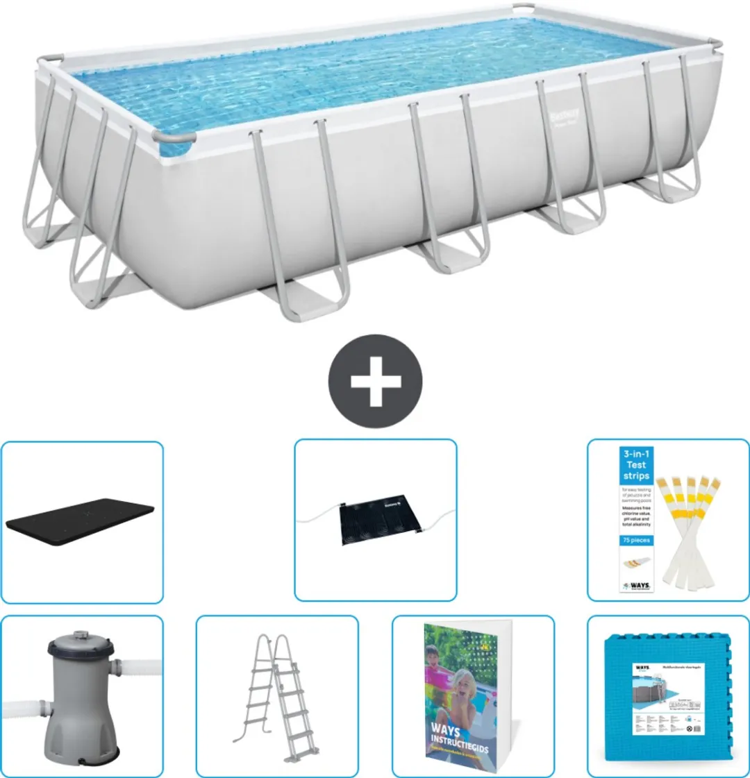 Bestway Power Steel Zwembad 488x244x122cm