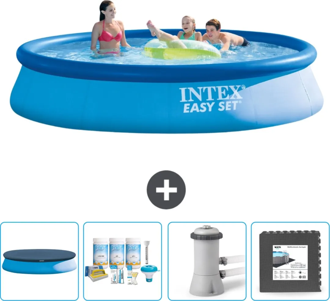 Intex Easy Set Zwembad 396x84cm - Blauw - 7290L