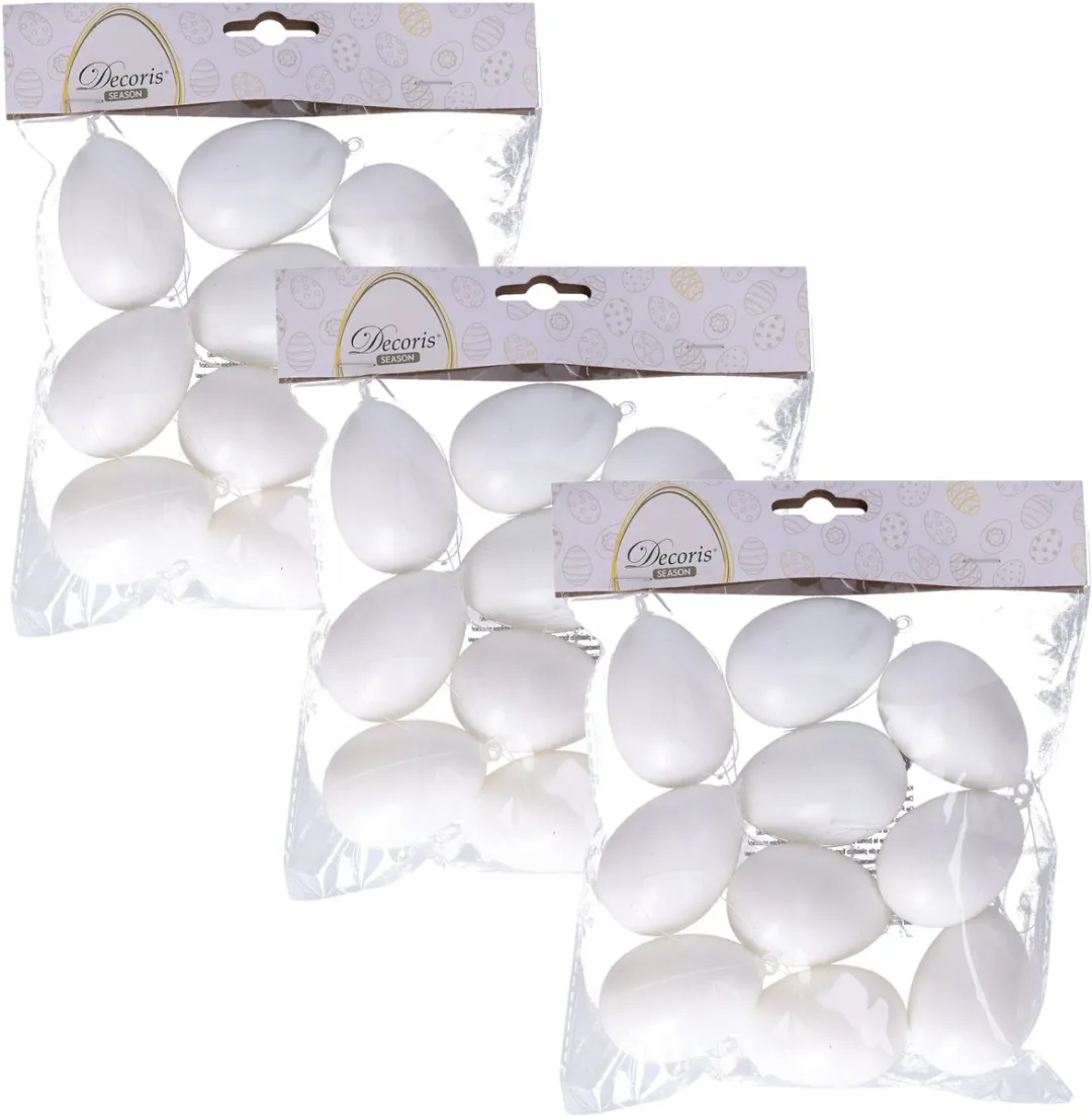 Decoris Hobby Eieren Kunststof 30 Stuks
