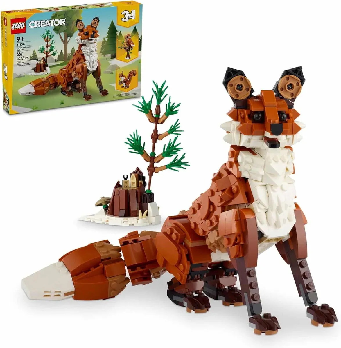 LEGO Creator 3in1 Bosdieren 31154 - 667 Stukken - Meerkleurig