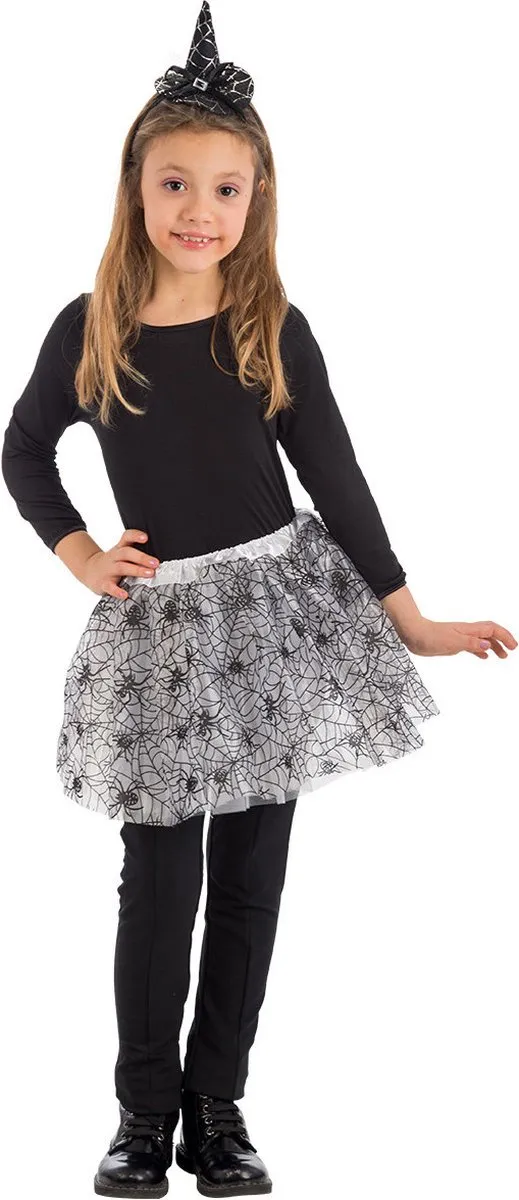 Carnival Toys Tutu Meisjes 30cm - Wit/Zwart
