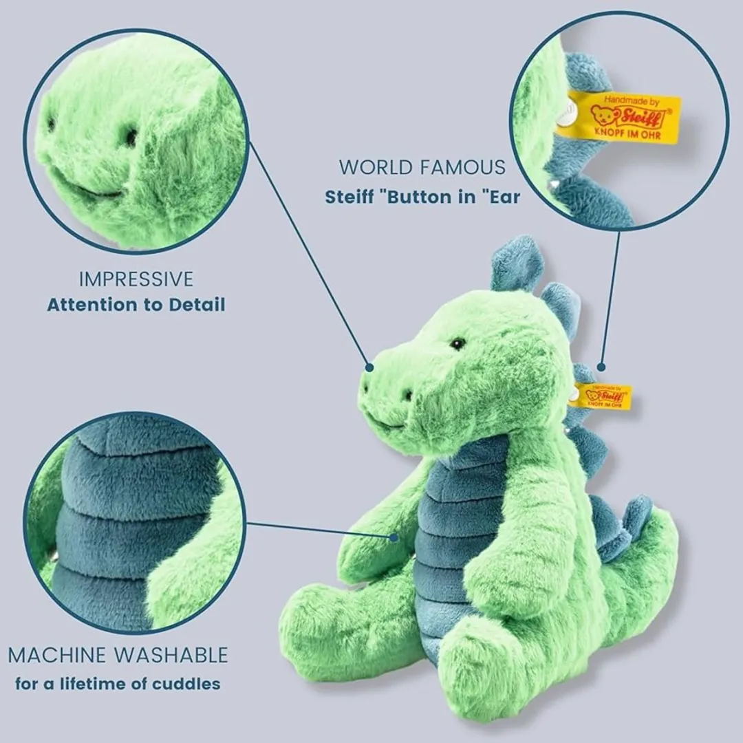 Steiff Knuffel Spott Stegosaurus 28cm - Groen