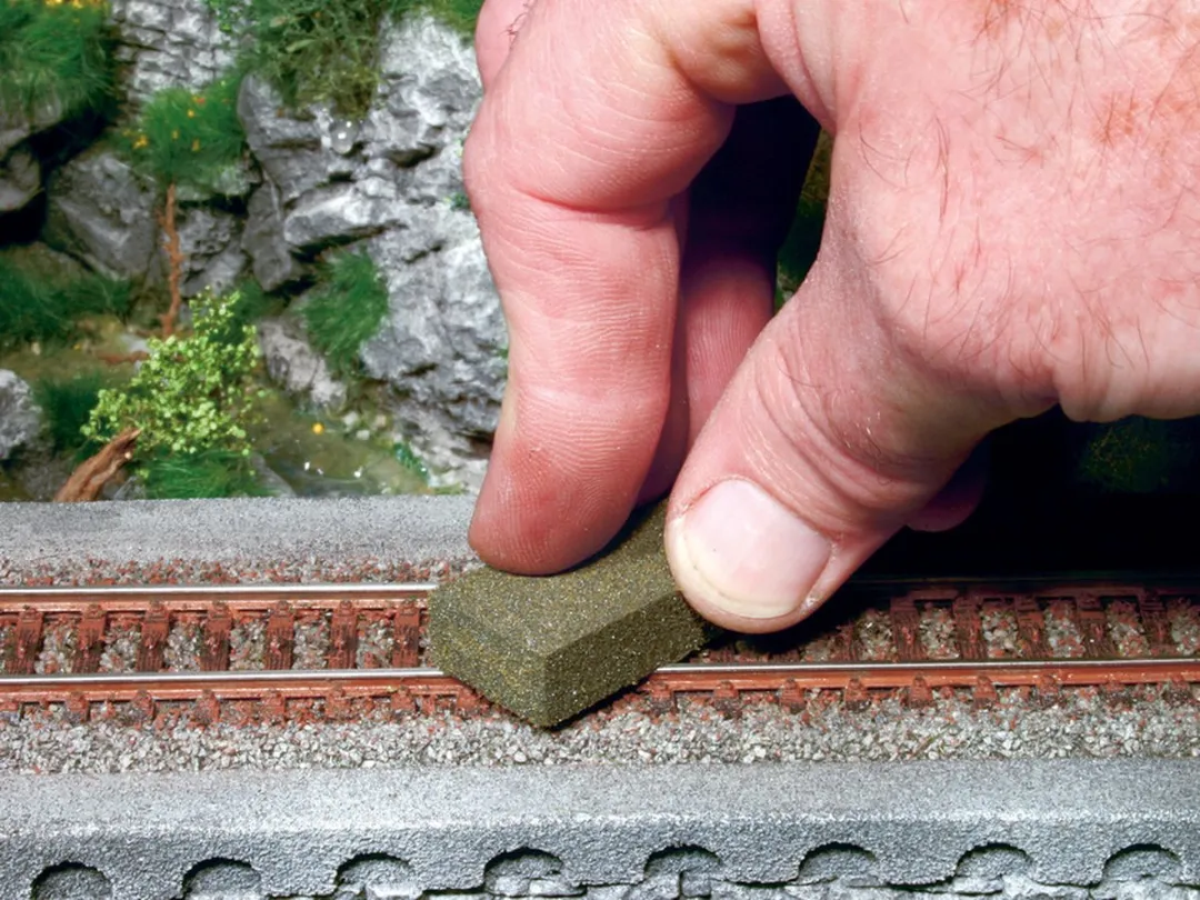 Noch Reinigingsblok Railblok Schaal 0 - Beplanting/Brug/Landschap
