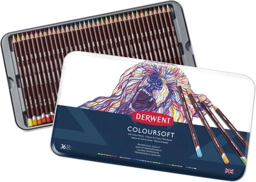 Derwent Coloursoft Potloden 36 Stuks - Diverse Kleuren