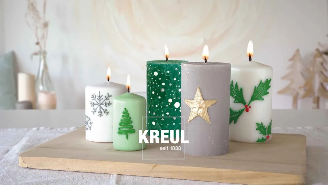 Kreul Winter Love Kandelaarrenset 6-delig - Bont kleurenpalet
