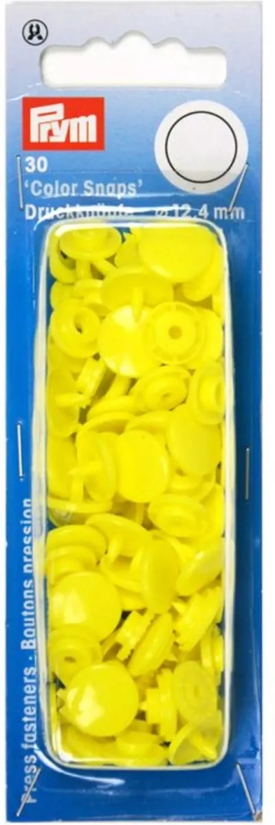 Prym Drukknoop ColorSnaps 12,4mm Lichtgeel - 30 Stuks