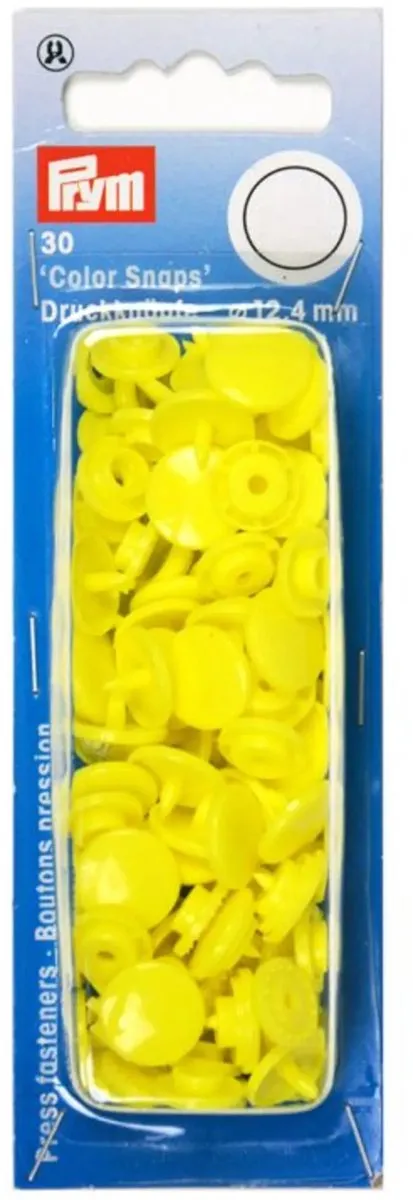 Prym Drukknoop ColorSnaps 12,4mm Lichtgeel - 30 Stuks