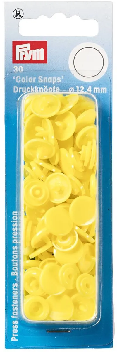 Prym Drukknoop ColorSnaps 12,4mm Lichtgeel - 30 Stuks