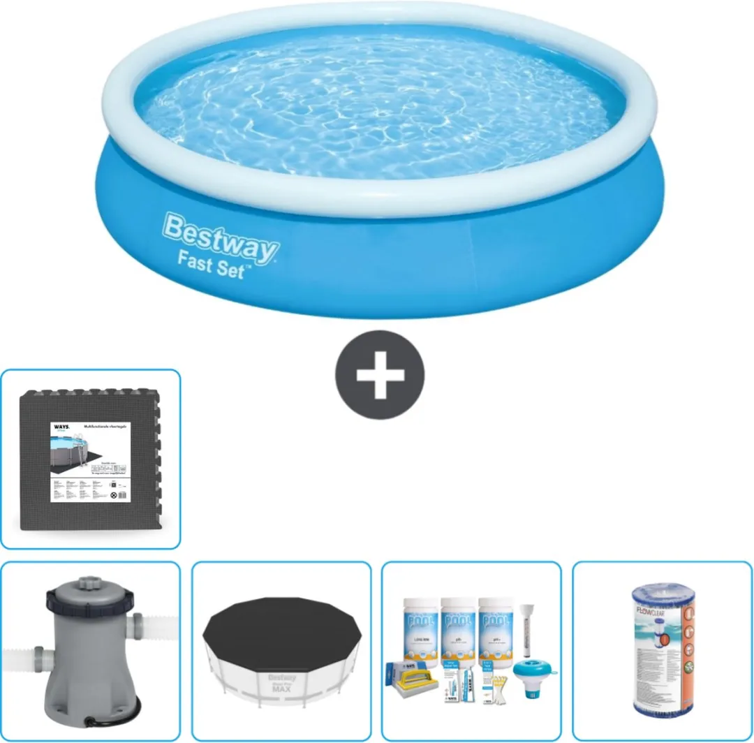 Bestway Fast Set Zwembad 366x76cm - Blauw - 5377L