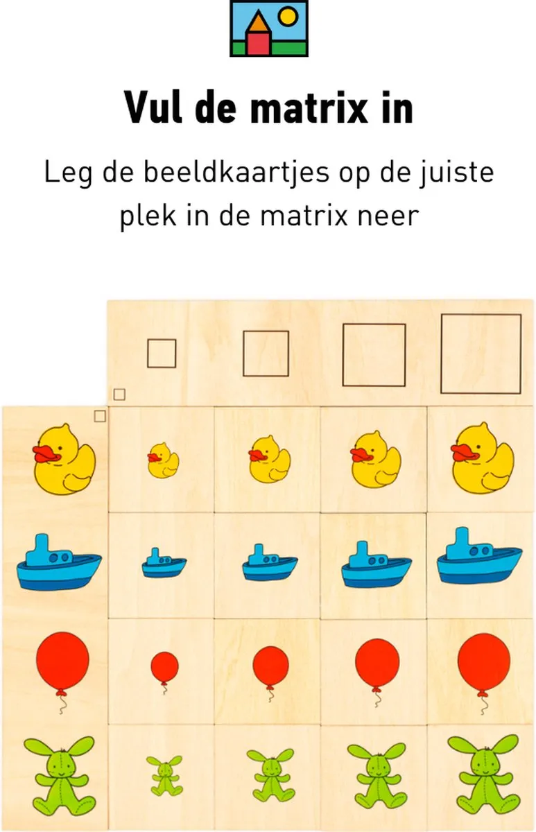 Toys for Life Rekenmatrix Houten Speelgoed - 8 Opdrachtkaarten