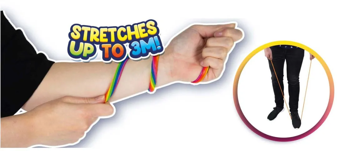 Toi-Toys Regenboog Rekbaar Touw - 2 Stuks