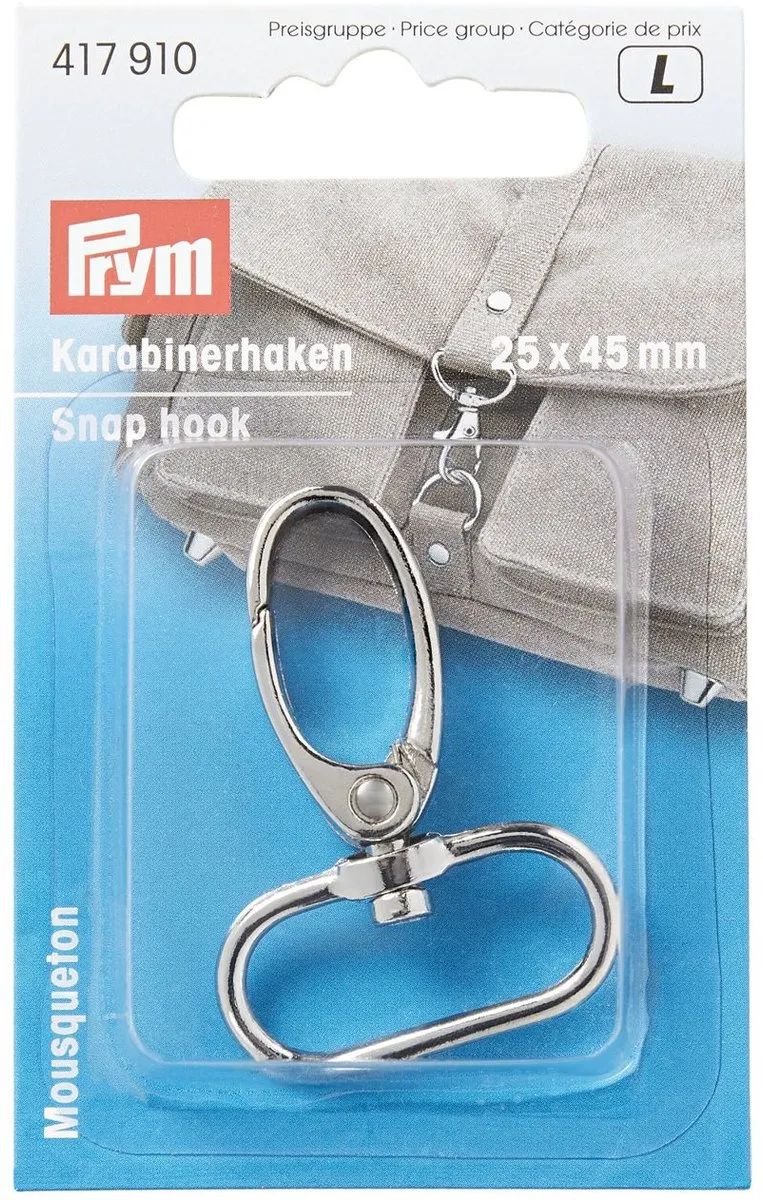 Prym Karabijnhaak 25mm - Zilverkleurig