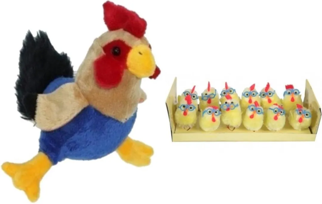 Decoris Pluche Kip & Mini Kuikens