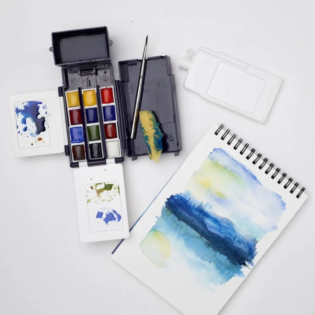 Winsor & Newton Cotman Field Pocket Aquarelset 12 Halve Napjes - 146g