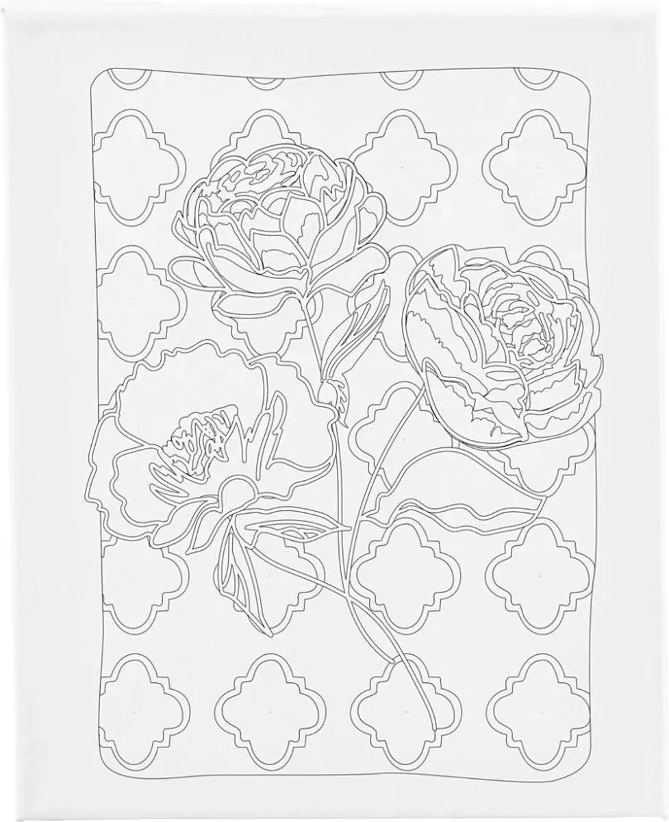 Creativ Company Schildercanvas Rozen 24x30cm