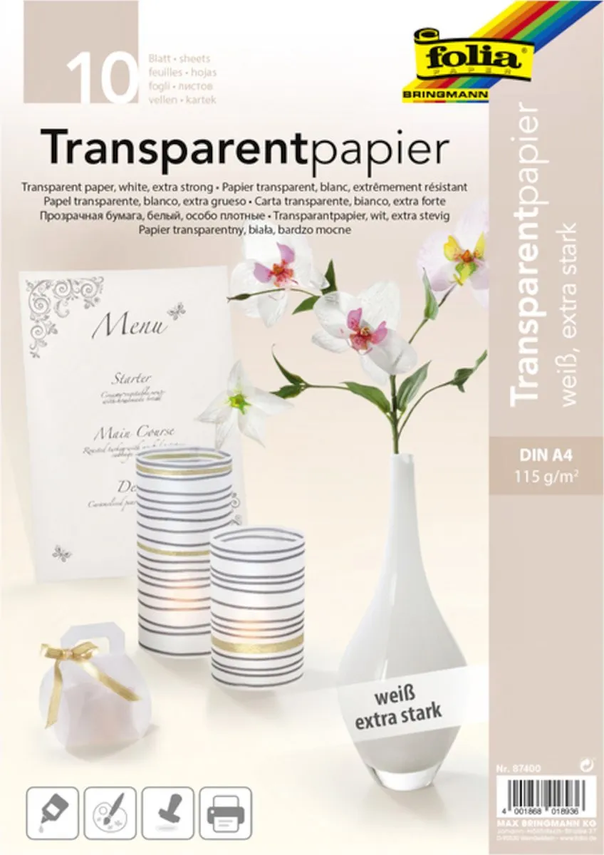 Folia Transparant Papier A4 115g