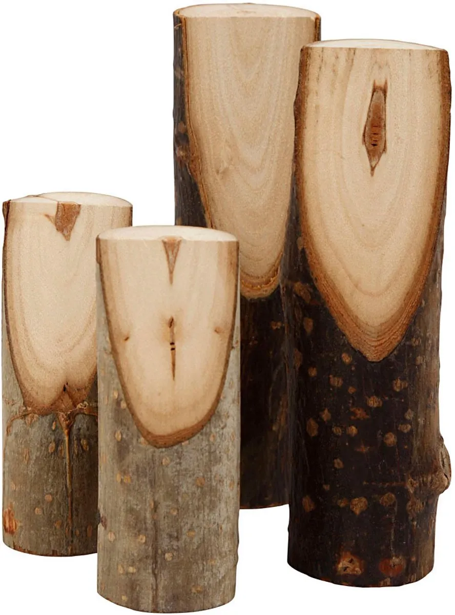 Creativ Company Decoratieve Boomstam - 4 Stuks Naturel