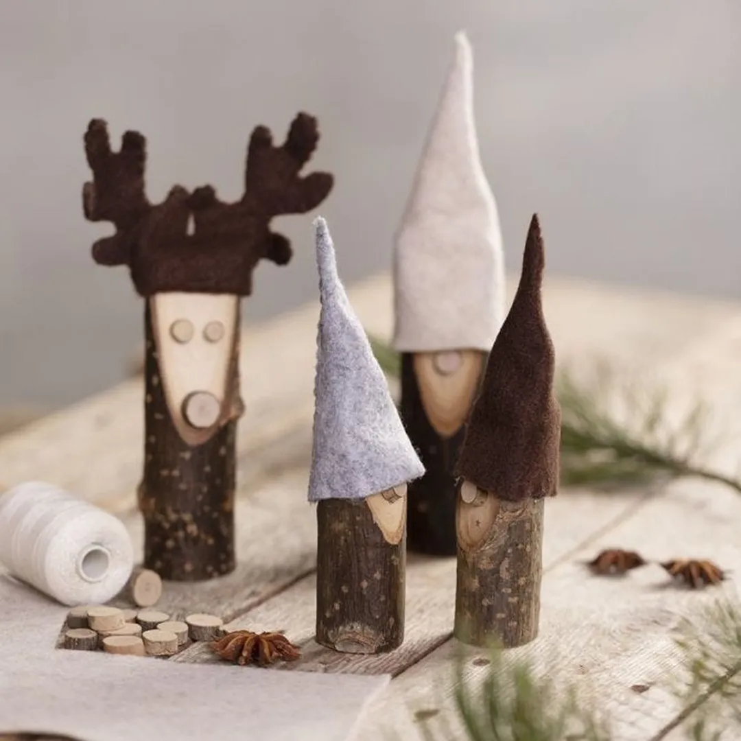 Creativ Company Decoratieve Boomstam - 4 Stuks Naturel