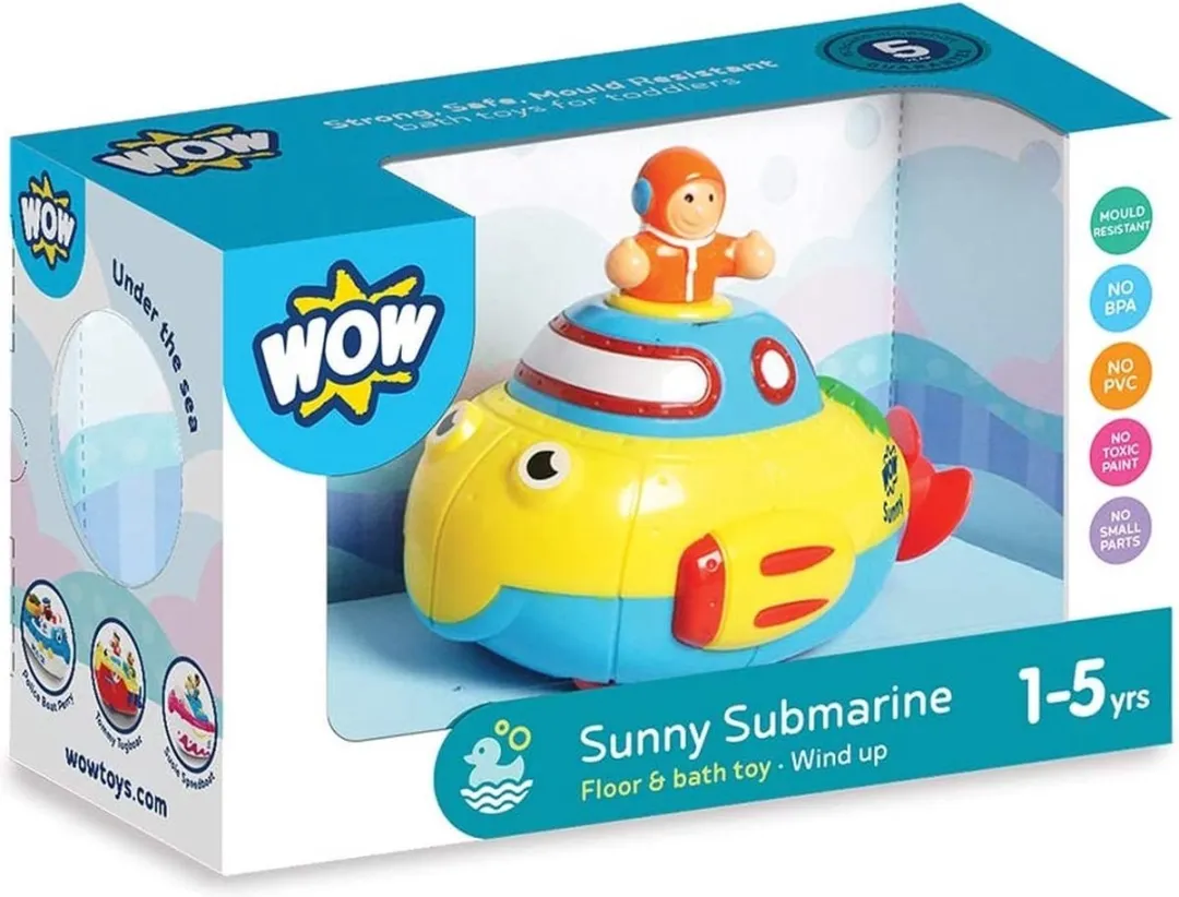 WOW Toys Sunny Submarine WW 03095 Speelgoedvoertuig - Meerkleurig