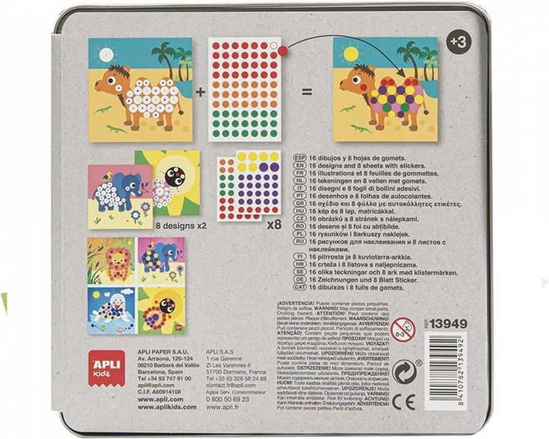 Apli Kids Schildpad Stickerspel - Multi