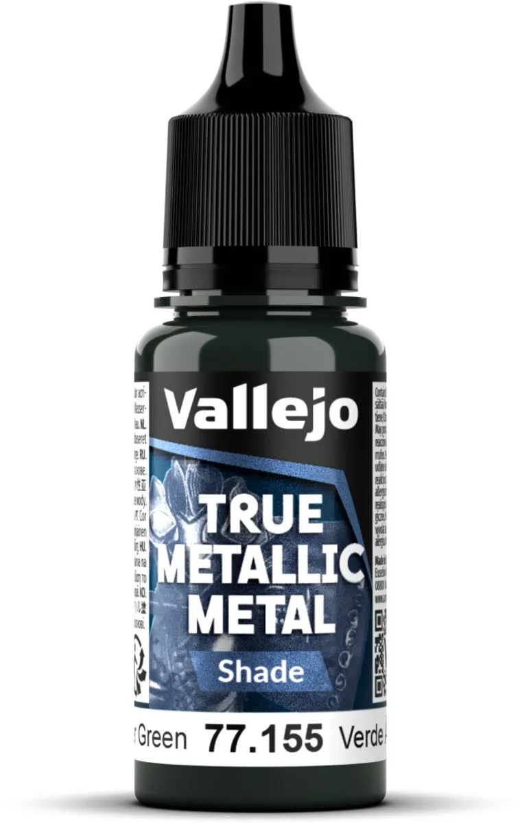Vallejo Hobbyverf True Metallic Metal Shade Amber Groen 18ml