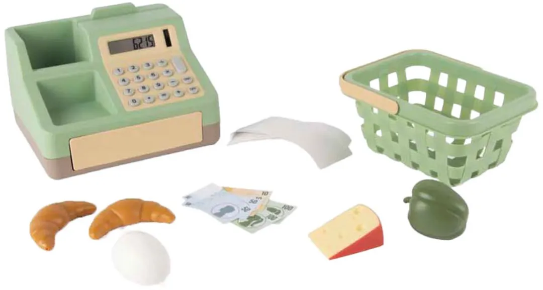 Dantoy Kassa met Winkelmandje - Multi kleuren