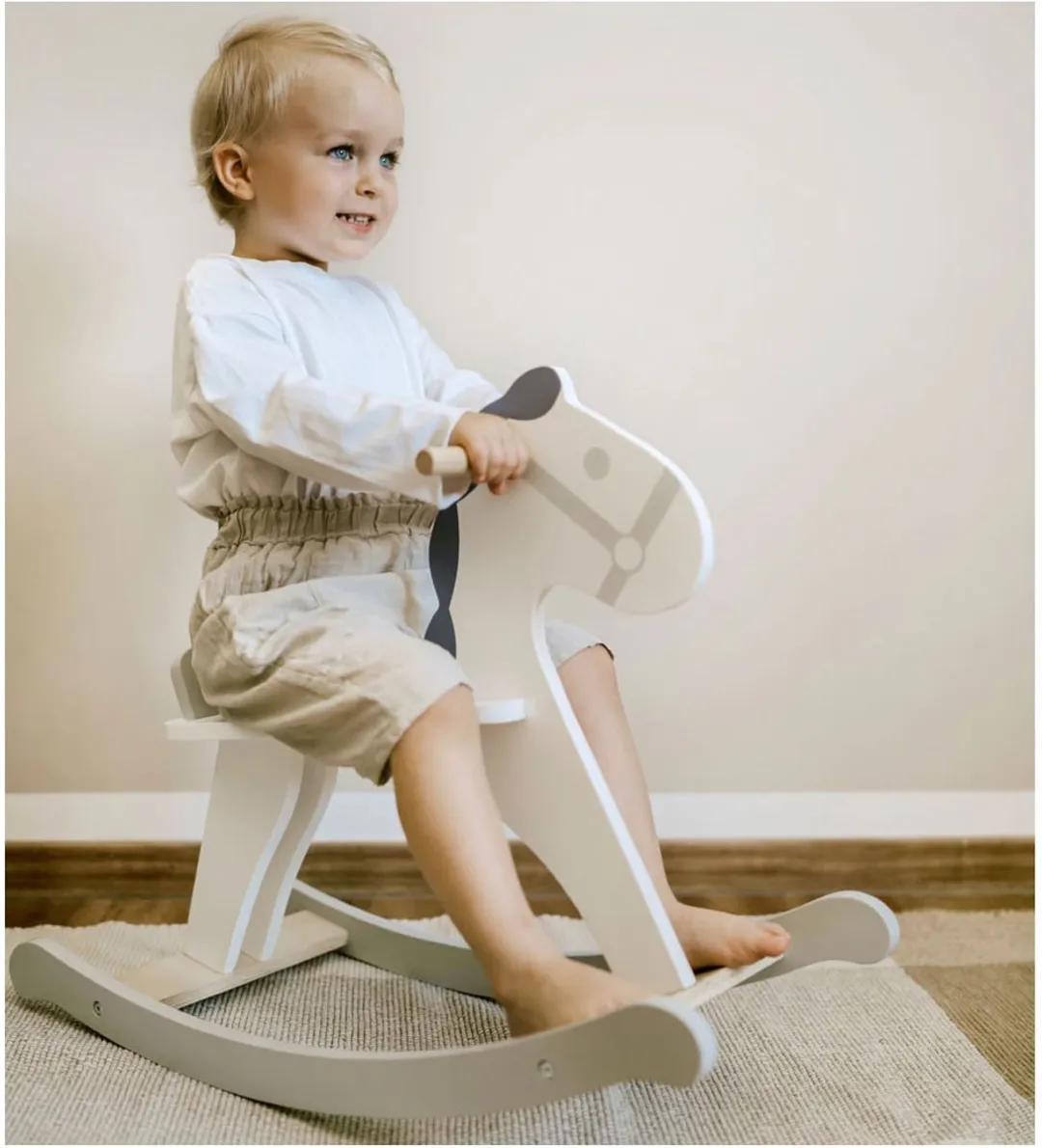 Small Foot Houten Schommelpaard Skandi 11523 - Wit