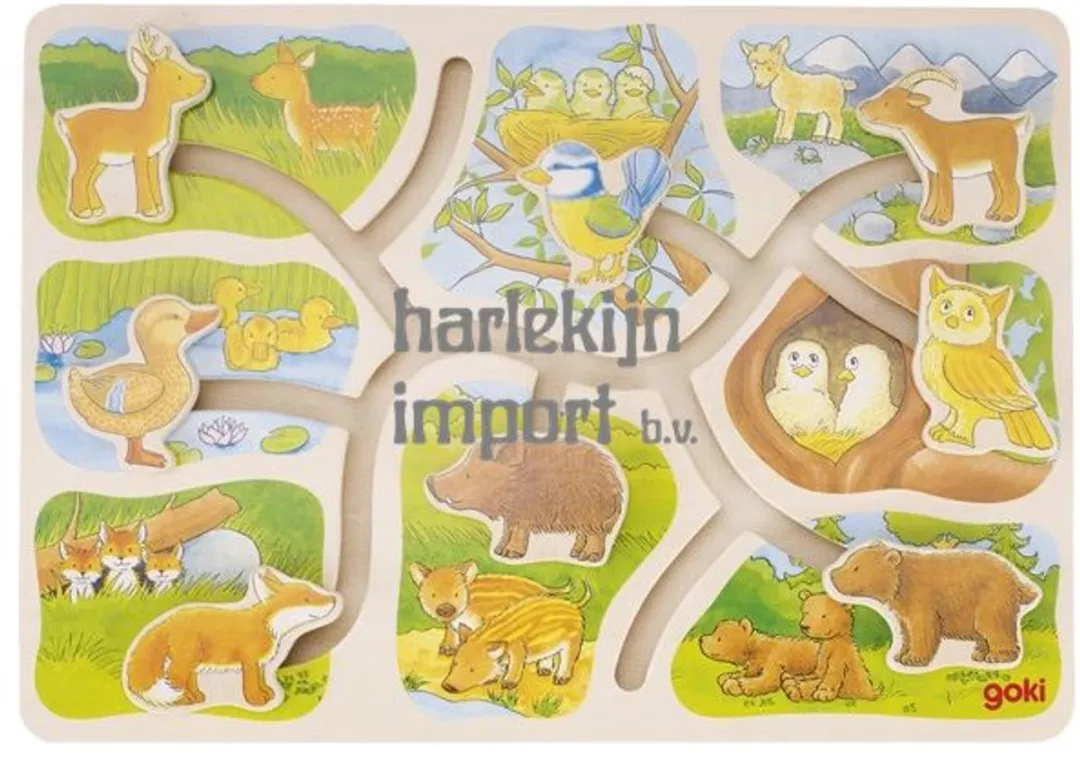 Goki Puzzle Make A Pair 8 Stuks - Multicolor