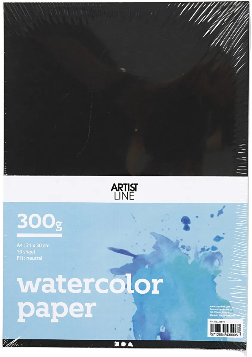 Creativ Company Aquarelpapier Zwart A4 300gr