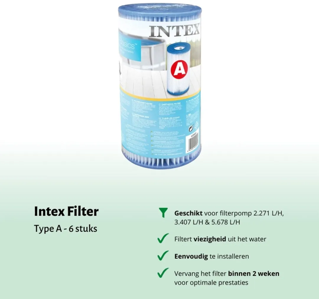 Intex 28212GN-Blauw Rond Frame Zwembad 366x76cm - Blauw