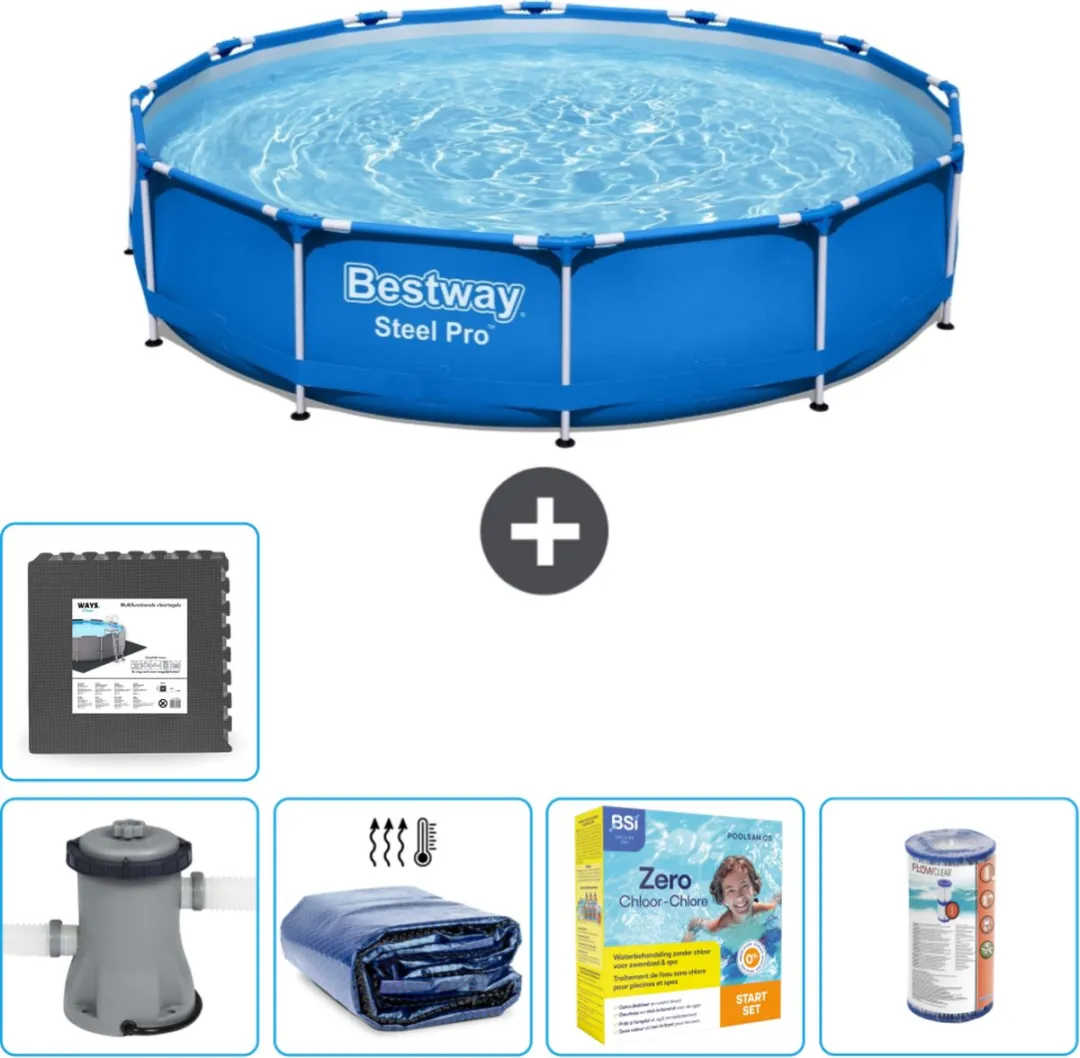 Bestway Steel Pro Zwembad 366x76cm - Blauw - 6473L