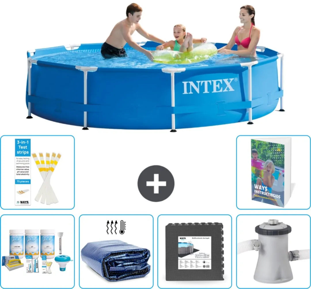 Intex 28200NP-Blauw Rond Frame Zwembad 305x76cm - Blauw - afbeelding 2 van 6