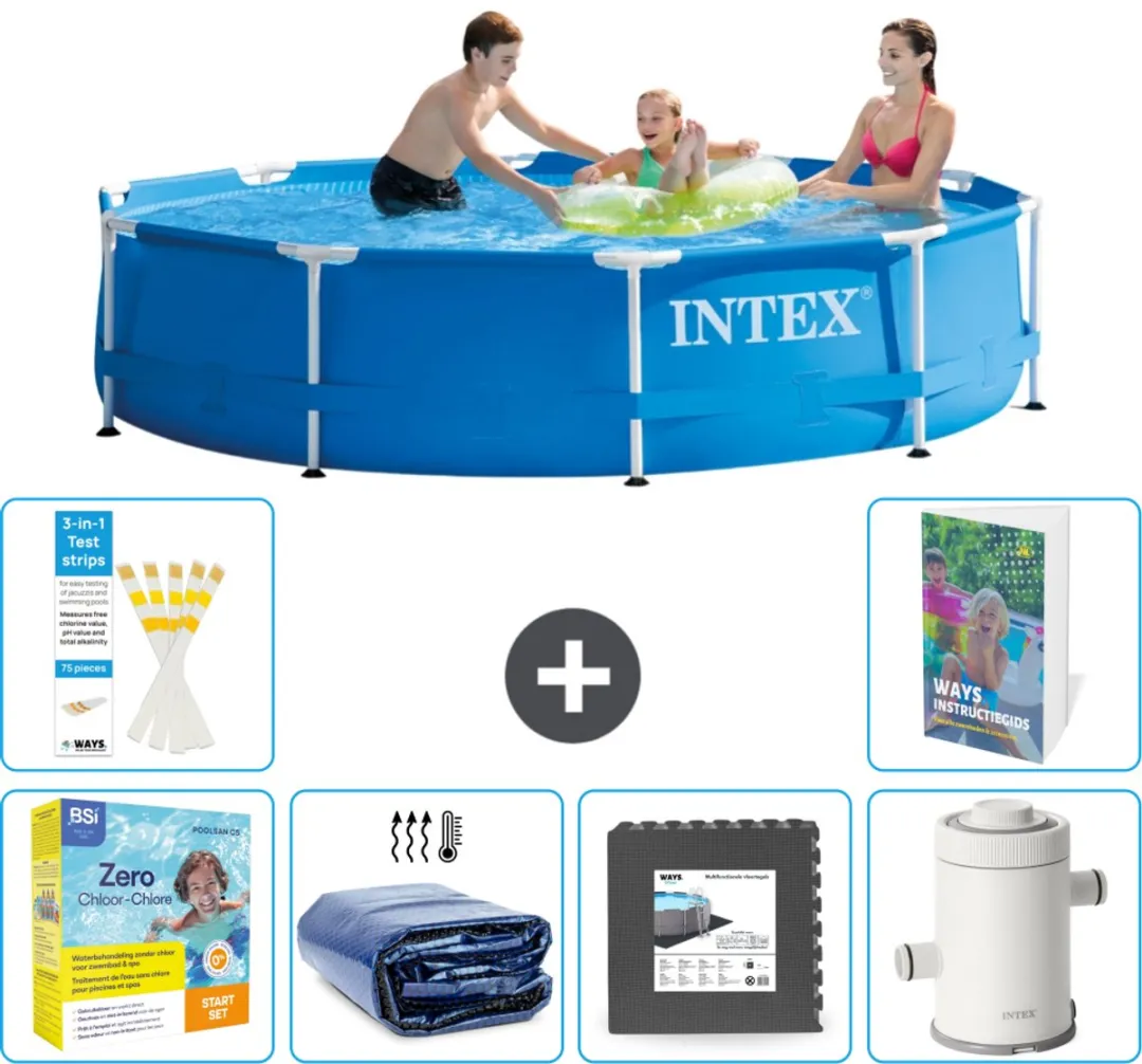 Intex 28200NP-Blauw Rond Frame Zwembad 305x76cm