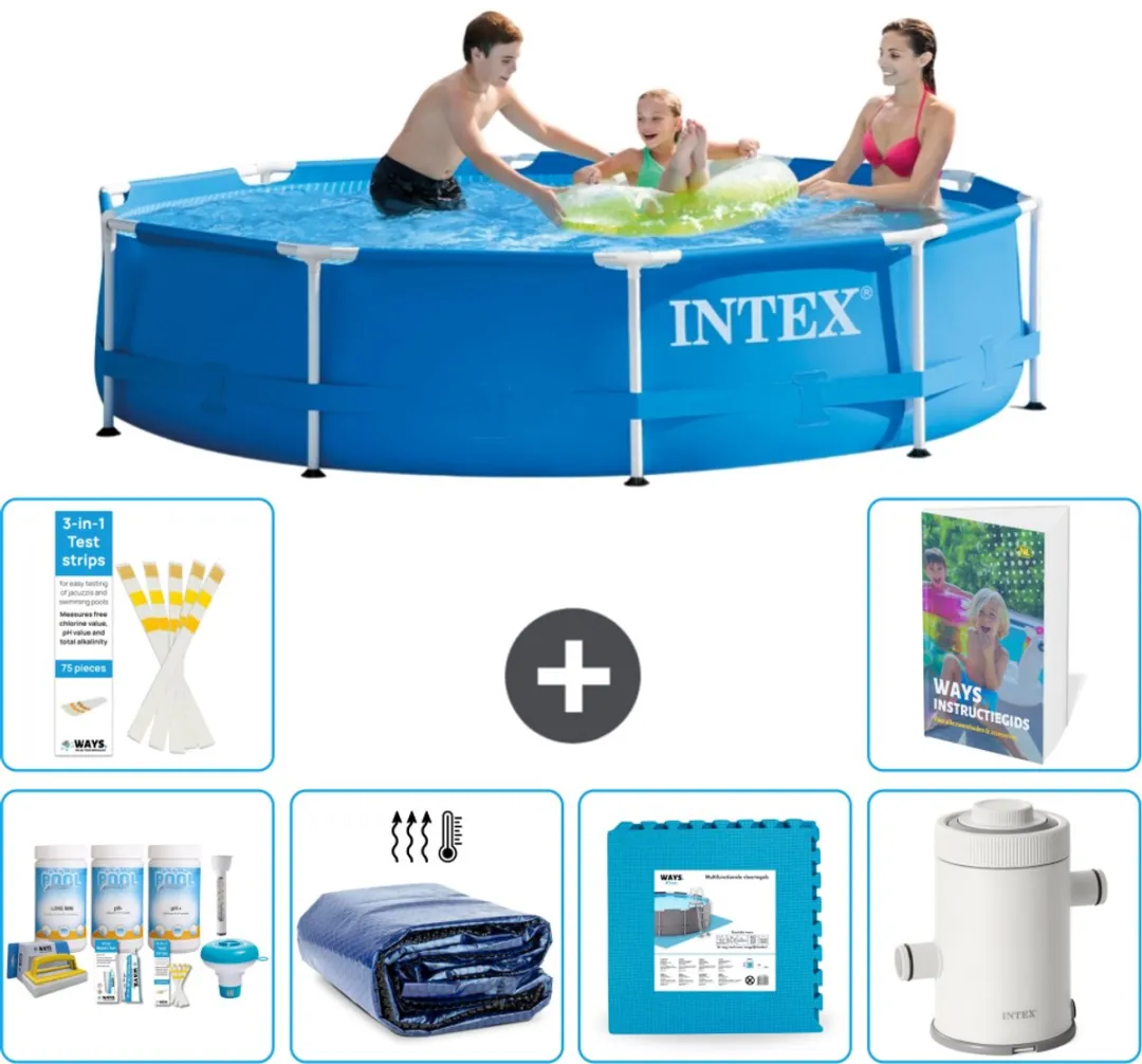 Intex 28200NP-Blauw Rond Frame Zwembad 305x76cm - Blauw - afbeelding 3 van 6