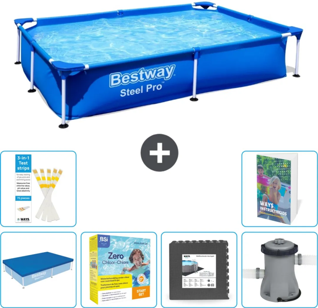 Bestway Steel Pro Zwembad 221x150x43cm
