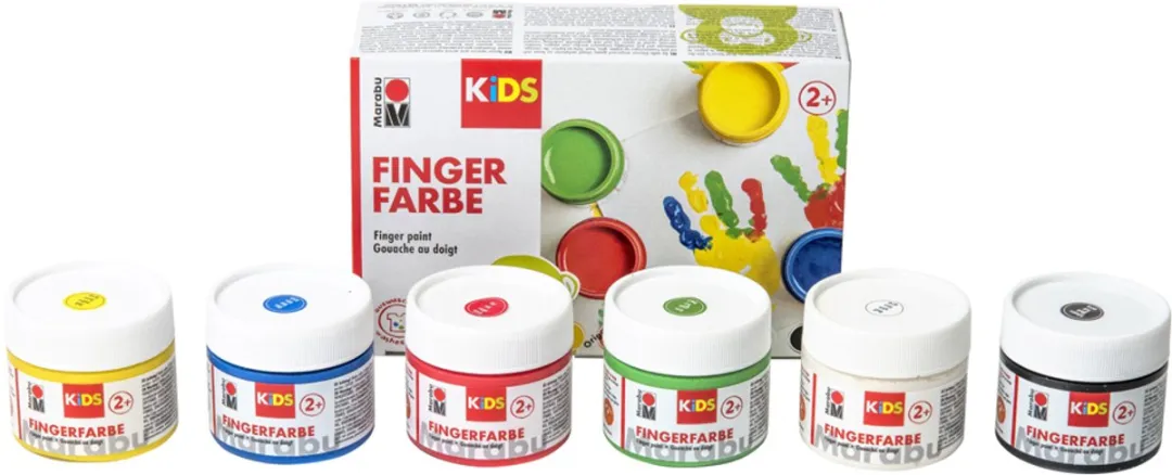 Marabu Kids Vingerverf 6 Kleuren - 6x100ml