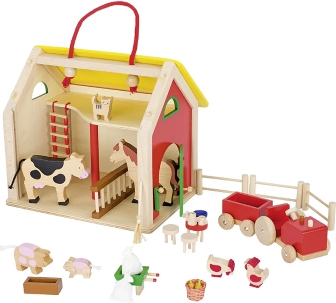 Goki Poppenhuis Schuurtje 31-delig