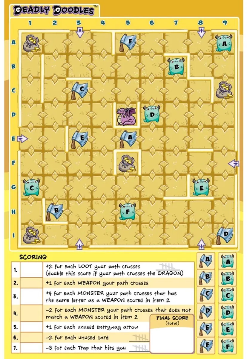 Steve Jackson Games Doodle Dungeon Quest Deadly Doodles - Bordspel - 1-4 Spelers