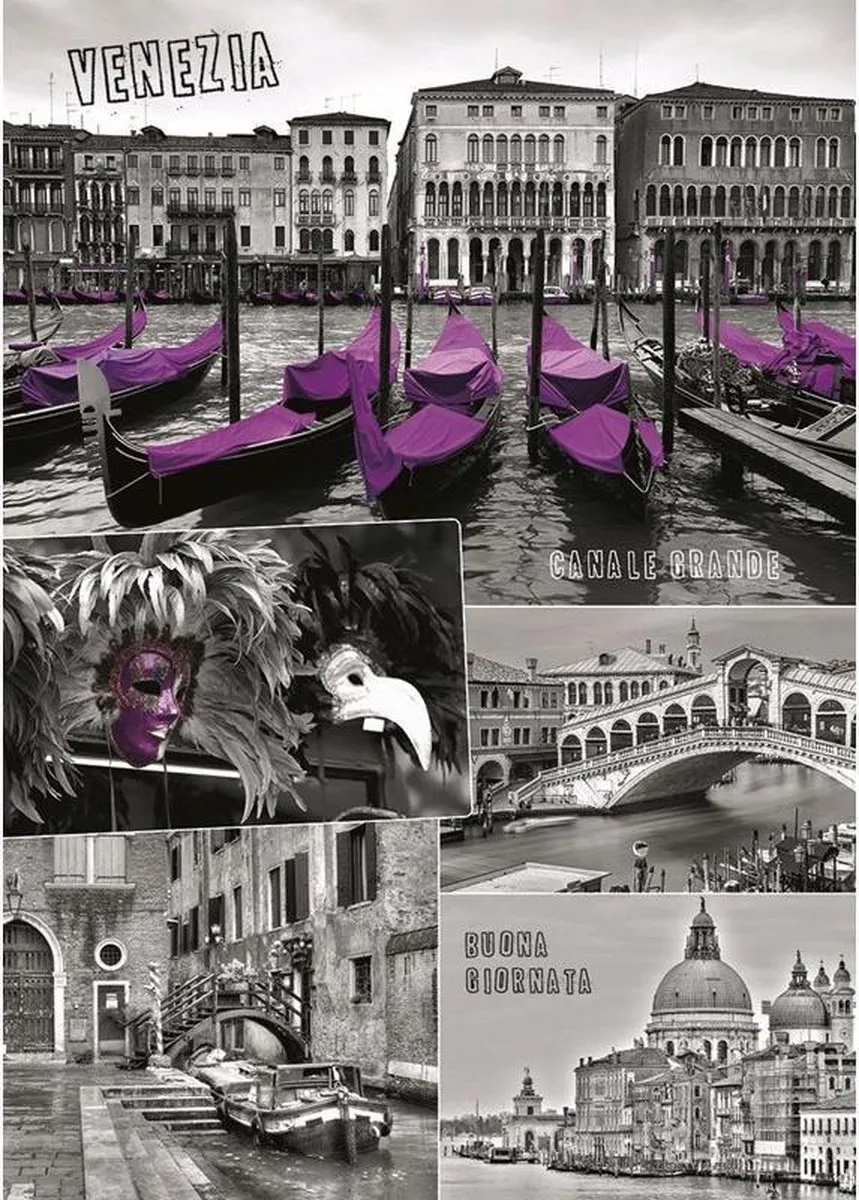 Dino Toys Venetië-collage Puzzel 1000 Stuks