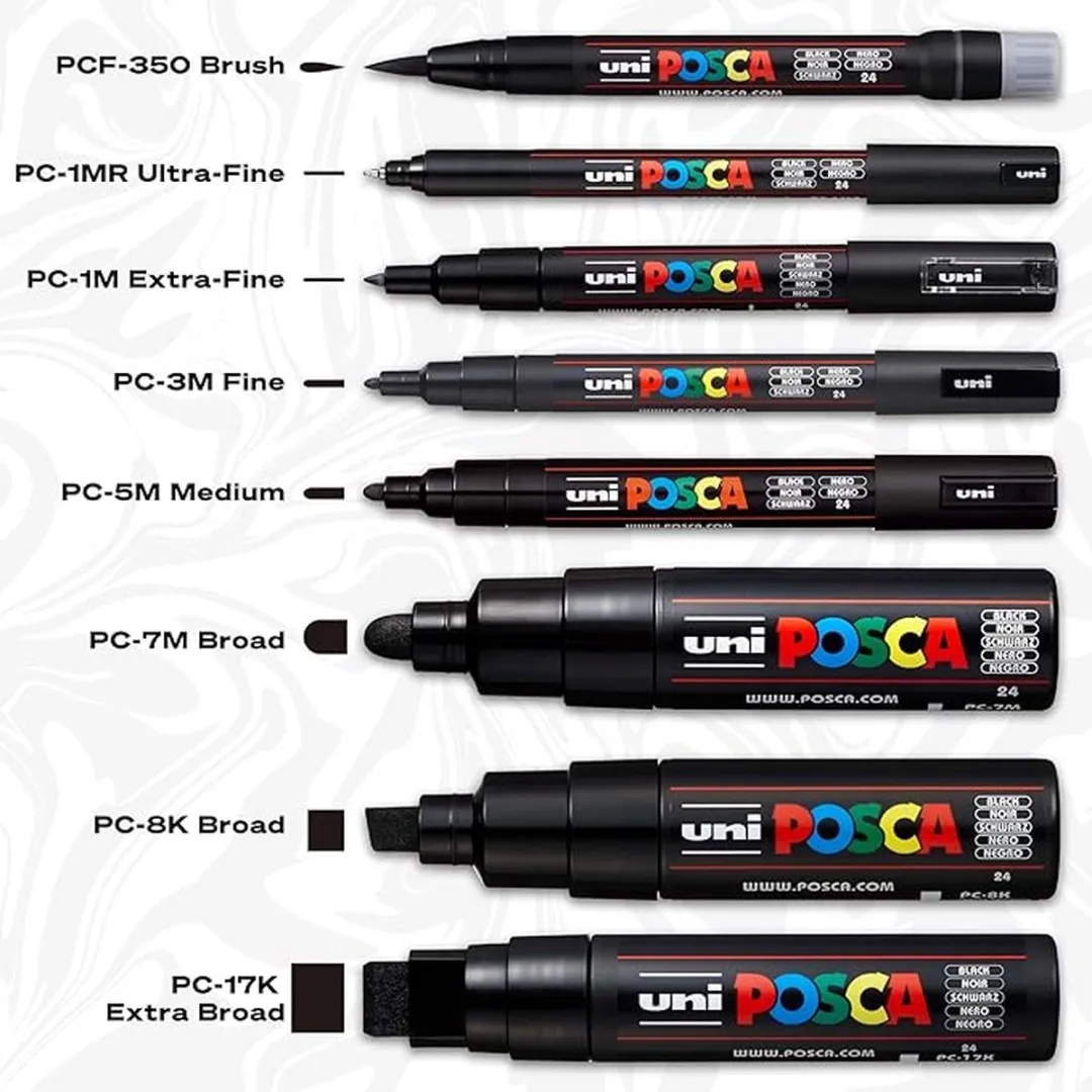 Posca PC1MC Extra Fine Pen - Soft Colors - 8 Stuks - afbeelding 3 van 3