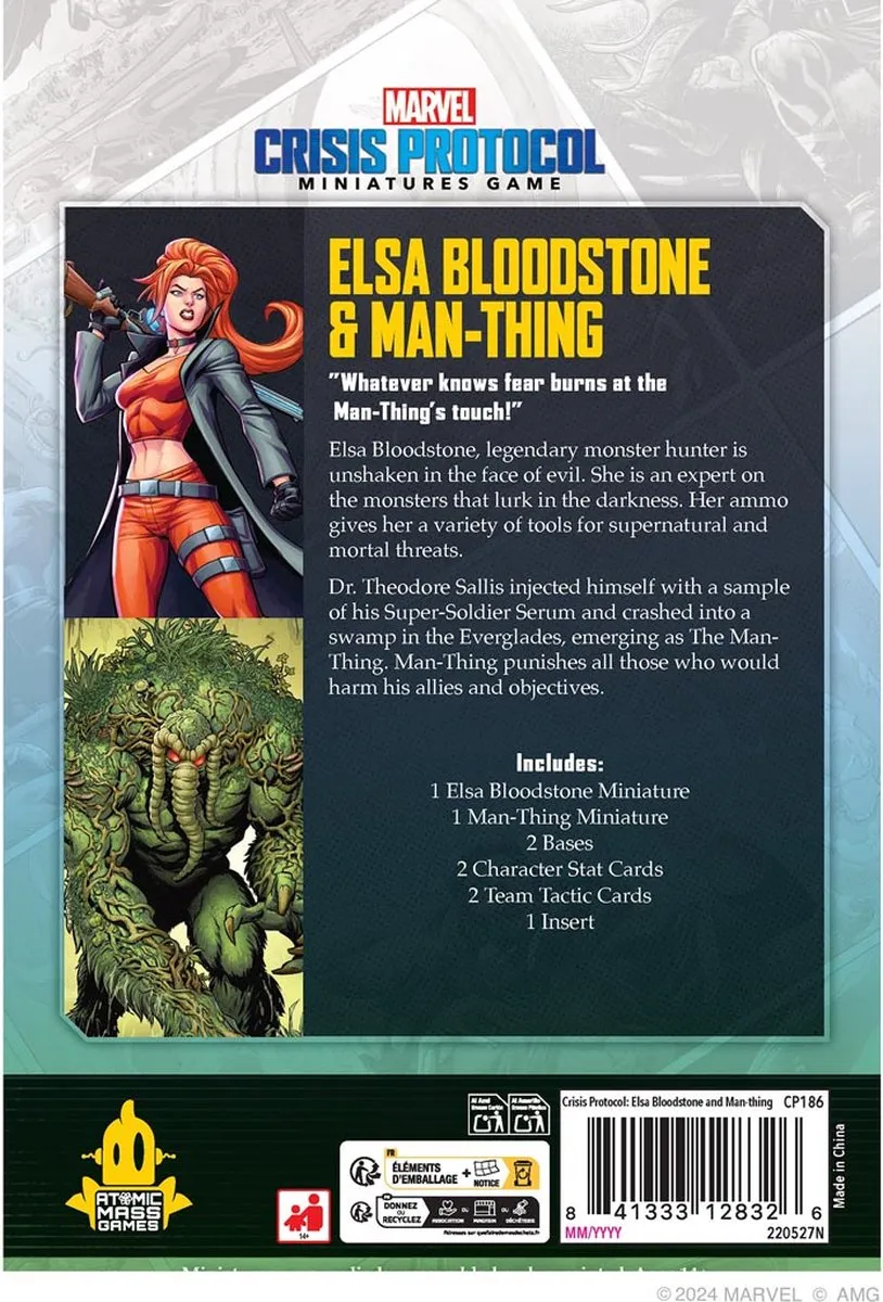 Marvel Crisis Protocol Elsa Bloodstone & Man-Thing CP186 Miniatuur - Ongeschilderd