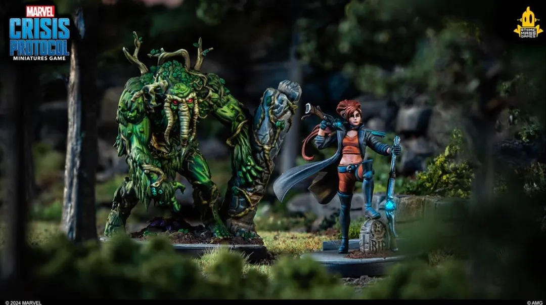 Marvel Crisis Protocol Elsa Bloodstone & Man-Thing CP186 Miniatuur - Ongeschilderd