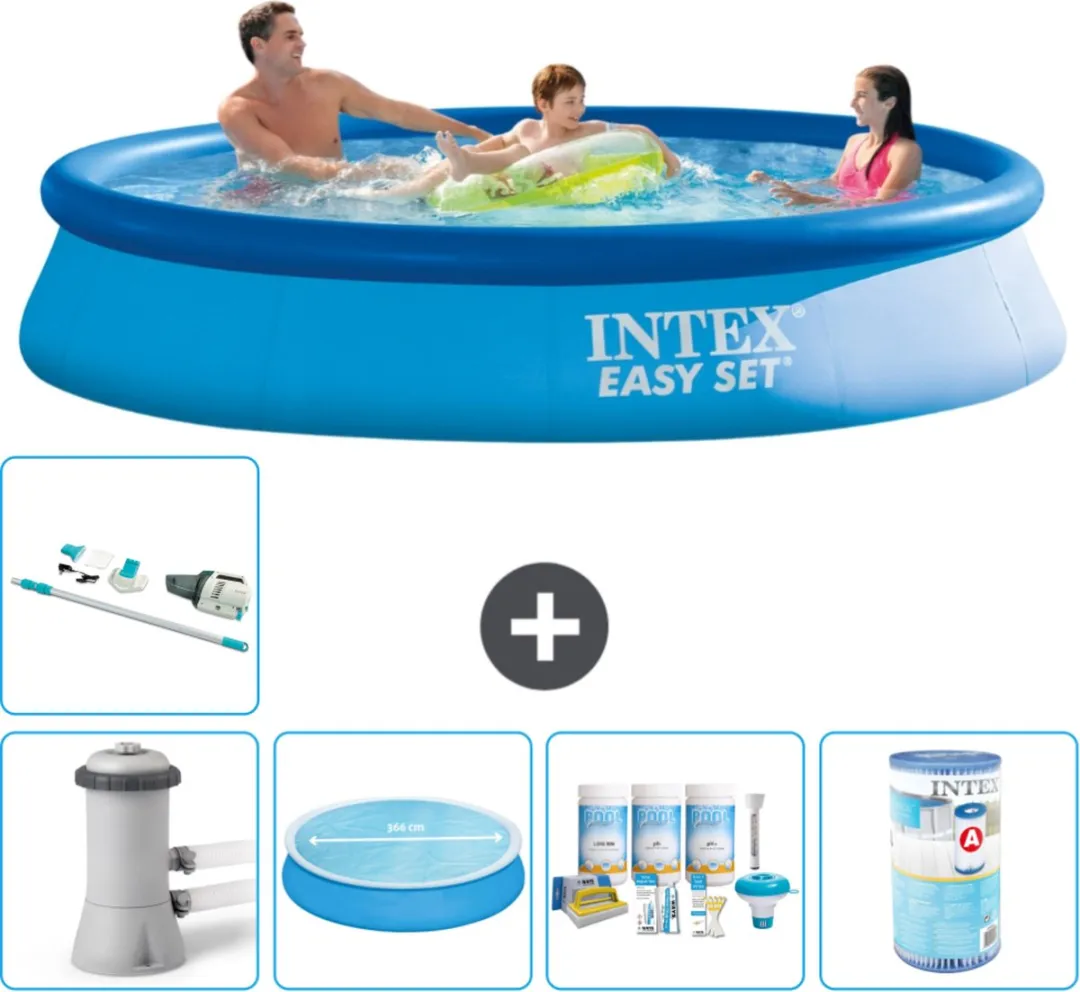 Intex Easy Set Zwembad 366x76cm - Blauw
