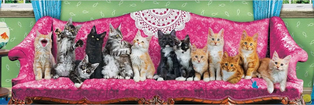 Eurographics Kitty Cat Couch Puzzle 1000 Stuks - Meerkleurig