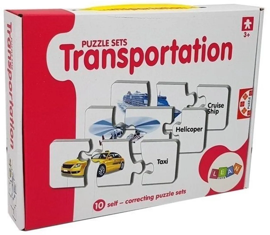 Lean Toys Educatieve Vervoer Puzzel 10-delig
